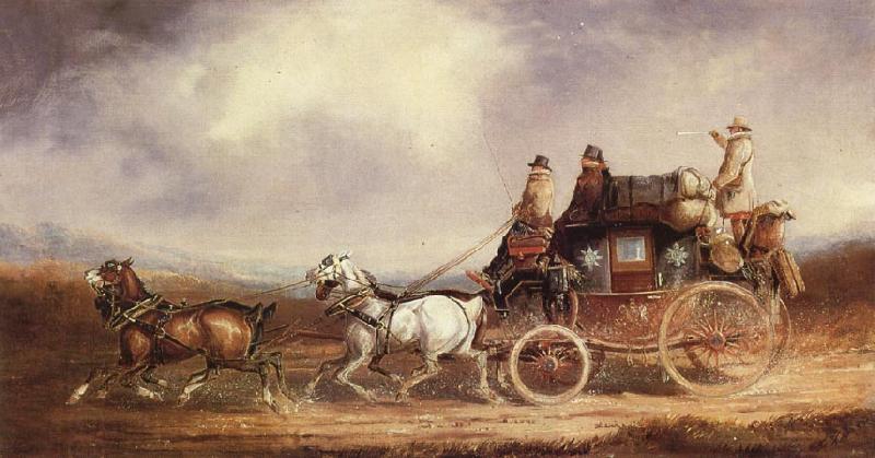 Charles Cooper The Edinburgh-London Royal Mail on the Road China oil painting art